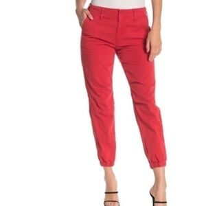 MOTHER Women’s Red No Zip Misfit Jogger Pant Size 26